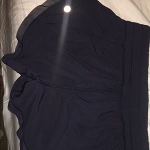 Navy LuluLemon shorts with Mesh Trim